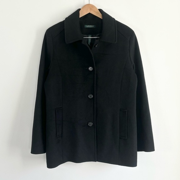 Lauren Ralph Lauren Wool Boxy Button Coat - Picture 3 of 12